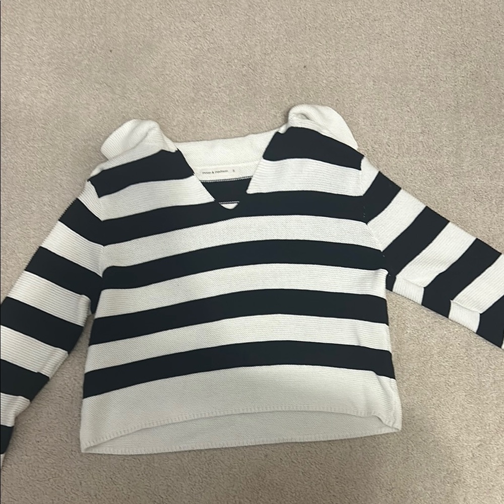 Striped Black and White Women's Sweater